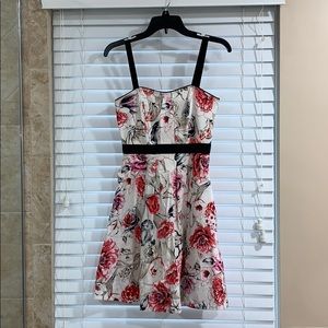 Black and white floral dress